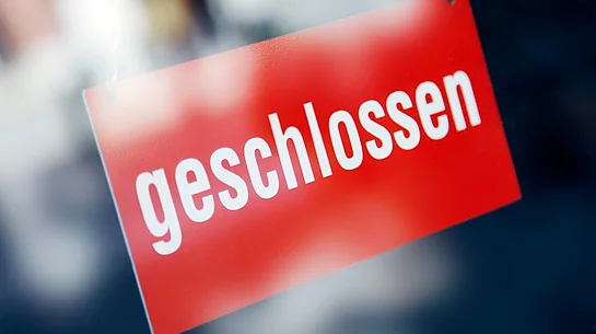 Symbolbild Schild geschlossen