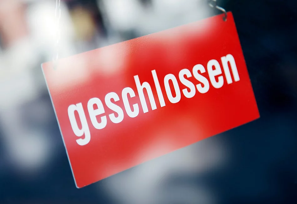 Symbolbild Schild geschlossen