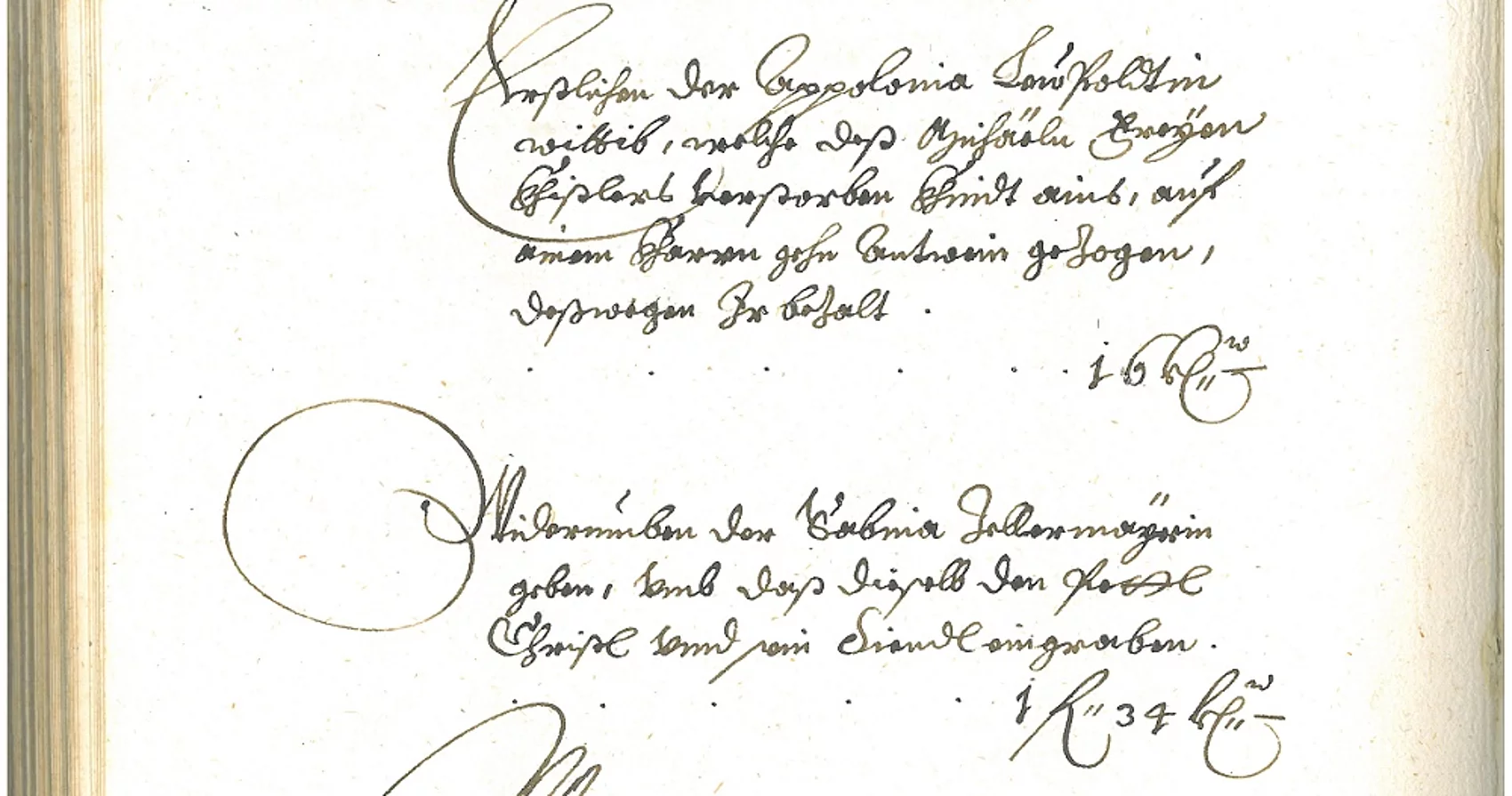 Alte Urkunde mit Schilderungen zur Pest