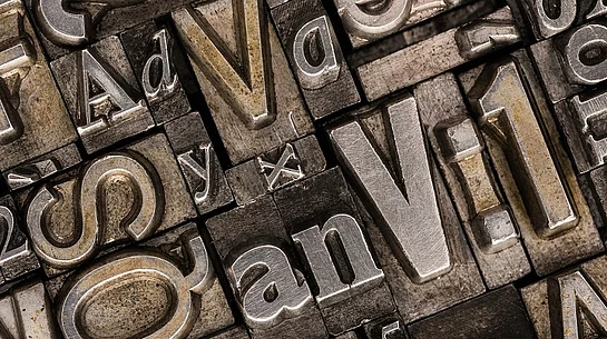 Druckereibuchstaben Symbolbild